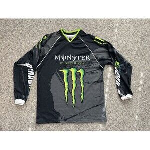 Vintage Monster Energy Y2K Racing Motocross Jersey Size Small